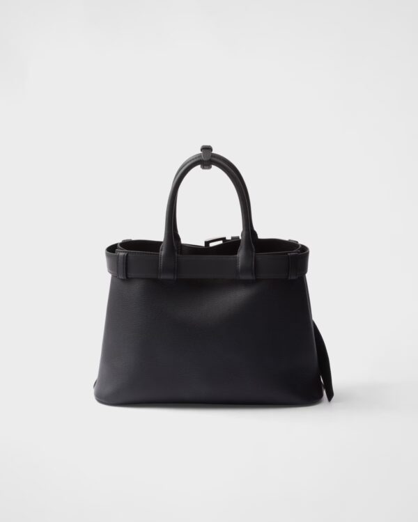 Prada Buckle Small Leather Band Handbag