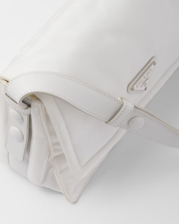 Small-filled Re-Nylon shoulder bag white