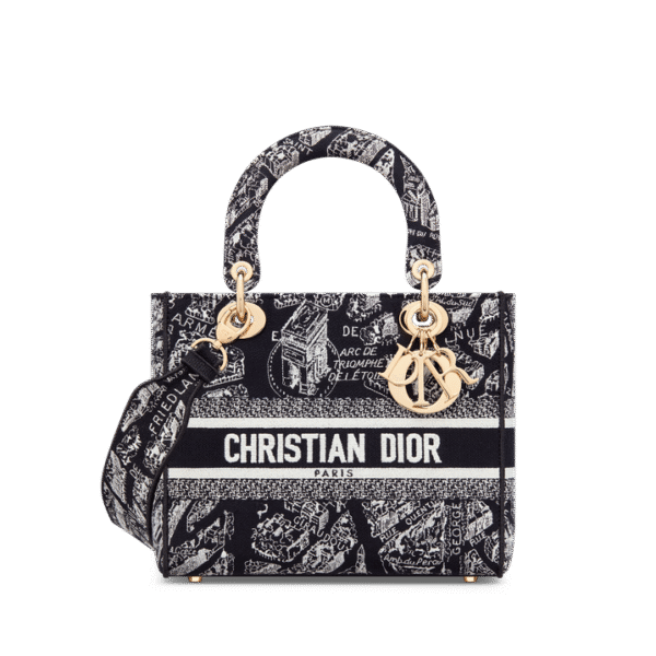 MEDIUM LADY D-LITE BAG Embroidery