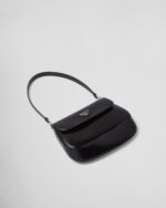 Prada Cleo Small Gloss Leather Flip Shoulder Bag