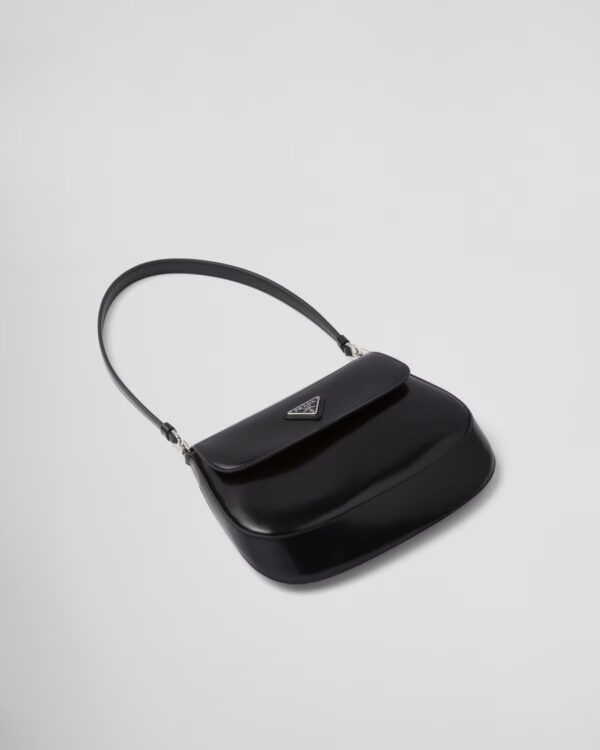 Prada Cleo Small Gloss Leather Flip Shoulder Bag