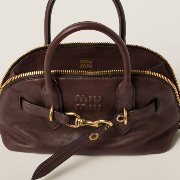 Aventure Nappa Leather Handbag Shrubby Oak Color