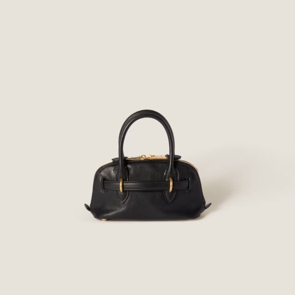 Mini Handbag in Aventure Nappa Leather Black
