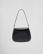Prada Cleo Small Gloss Leather Flip Shoulder Bag