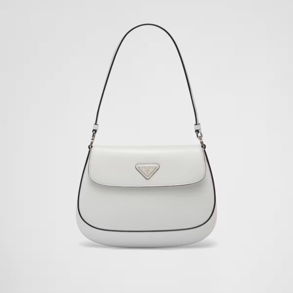 Prada Cleo Small Gloss Leather Flip Shoulder Bag
