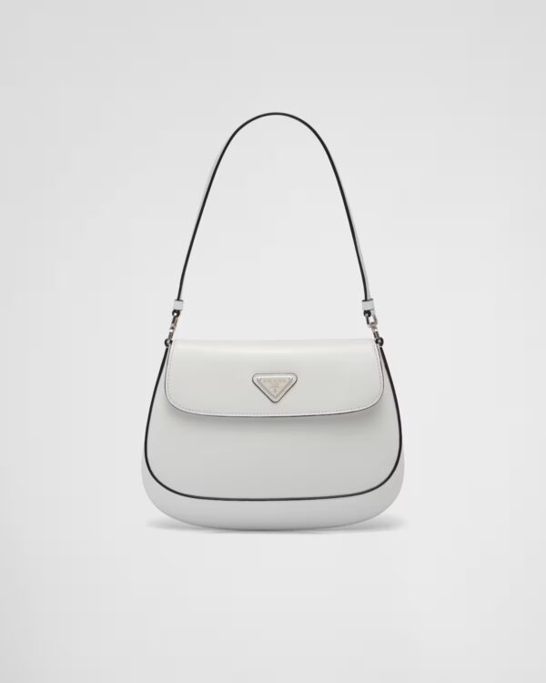Prada Cleo Small Gloss Leather Flip Shoulder Bag