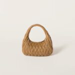 Wander Matelassé Medium Hobo Underarm Bag Caramel color