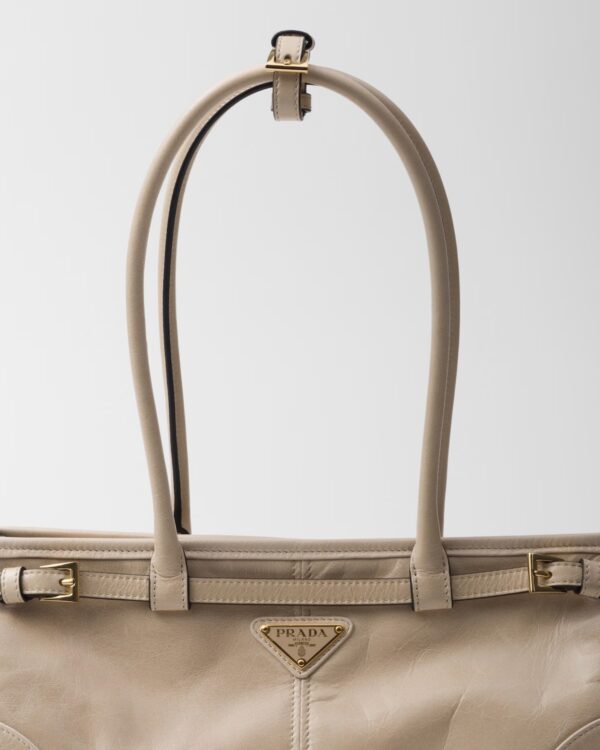 Prada Bonnie Medium Leather Handbag Lilac