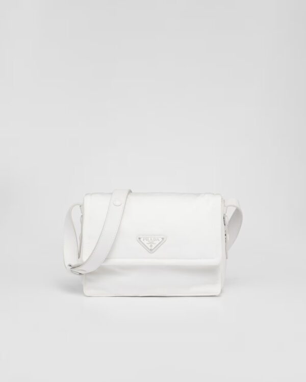 Small-filled Re-Nylon shoulder bag white