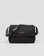 Medium-sized padded Re-Nylon shoulder bag