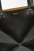 Medium Puzzle Fold tote in shiny calfskin