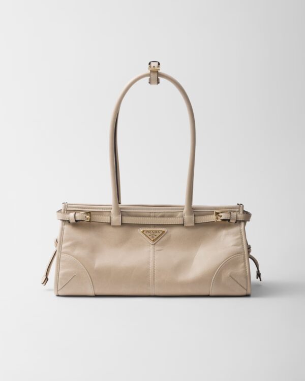 Prada Bonnie Medium Leather Handbag Lilac