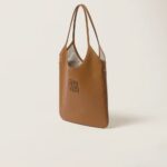 IVY Leather Handbag Cognac color