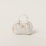 Arcadie Matelassé Soft Lamb Leather Handbag White