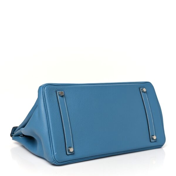 Taurillon Clemence Birkin 35 Blue Jean