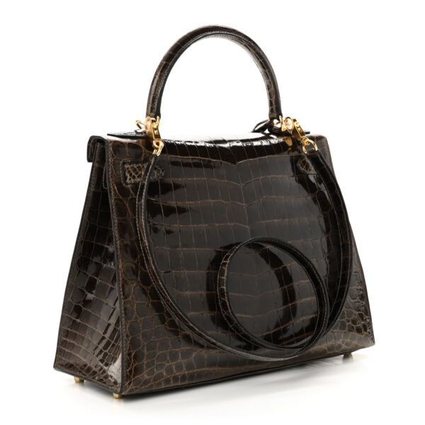 Shiny Niloticus Crocodile Kelly Sellier 28 Gris Elephant