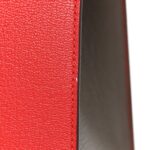 Chevre Chandra Bi-Color Horseshoe Kelly Sellier 25 Rouge De Coeur Etoupe